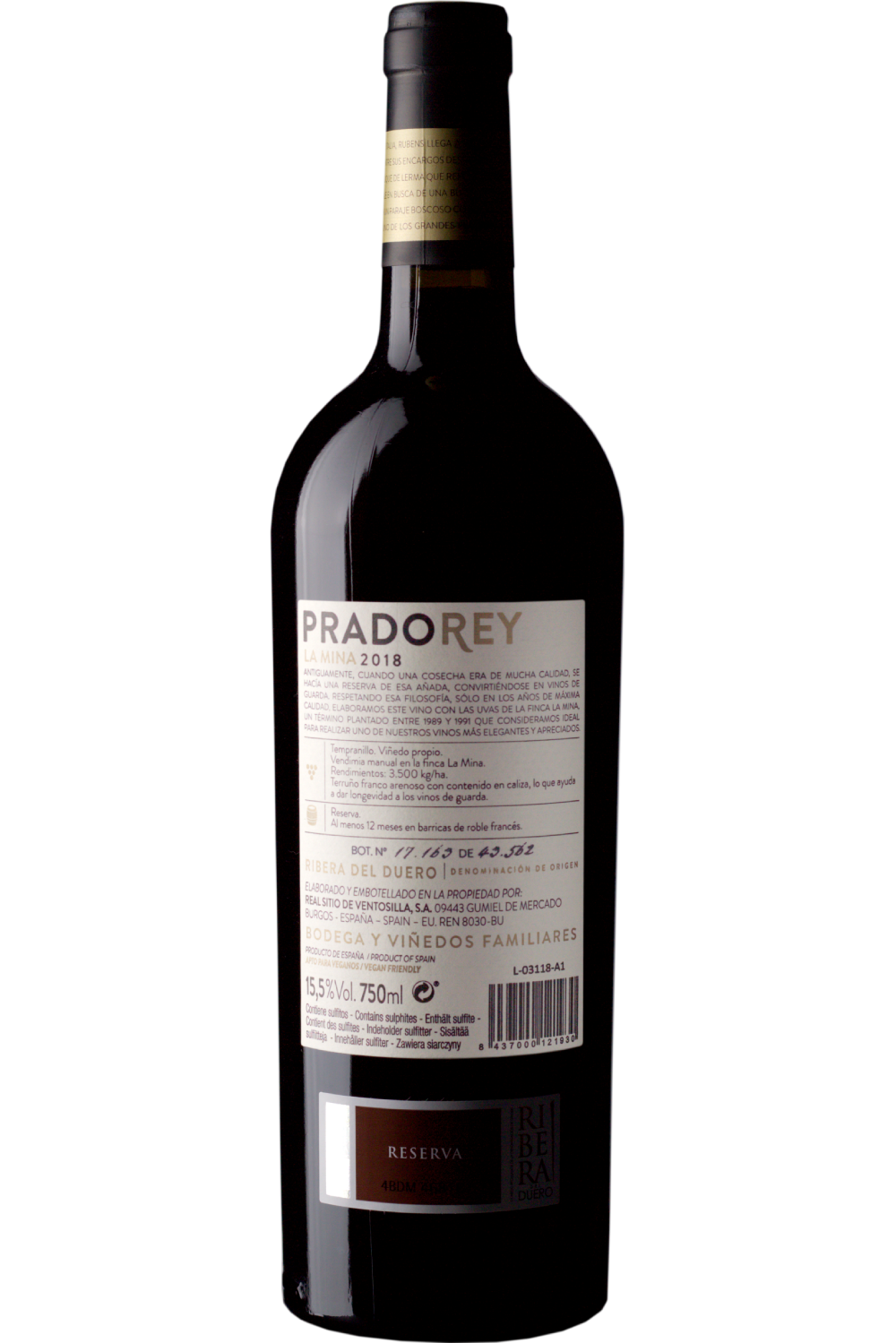 WineVins Pradorey Finca La Mina Reserva Tinto 2018