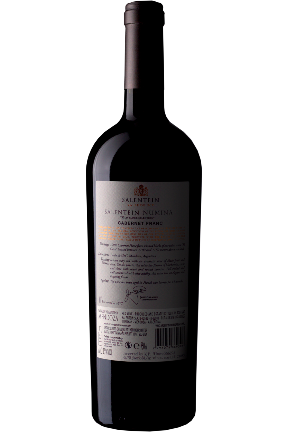 WineVins Salentein Numina Cabernet Franc Tinto 2018