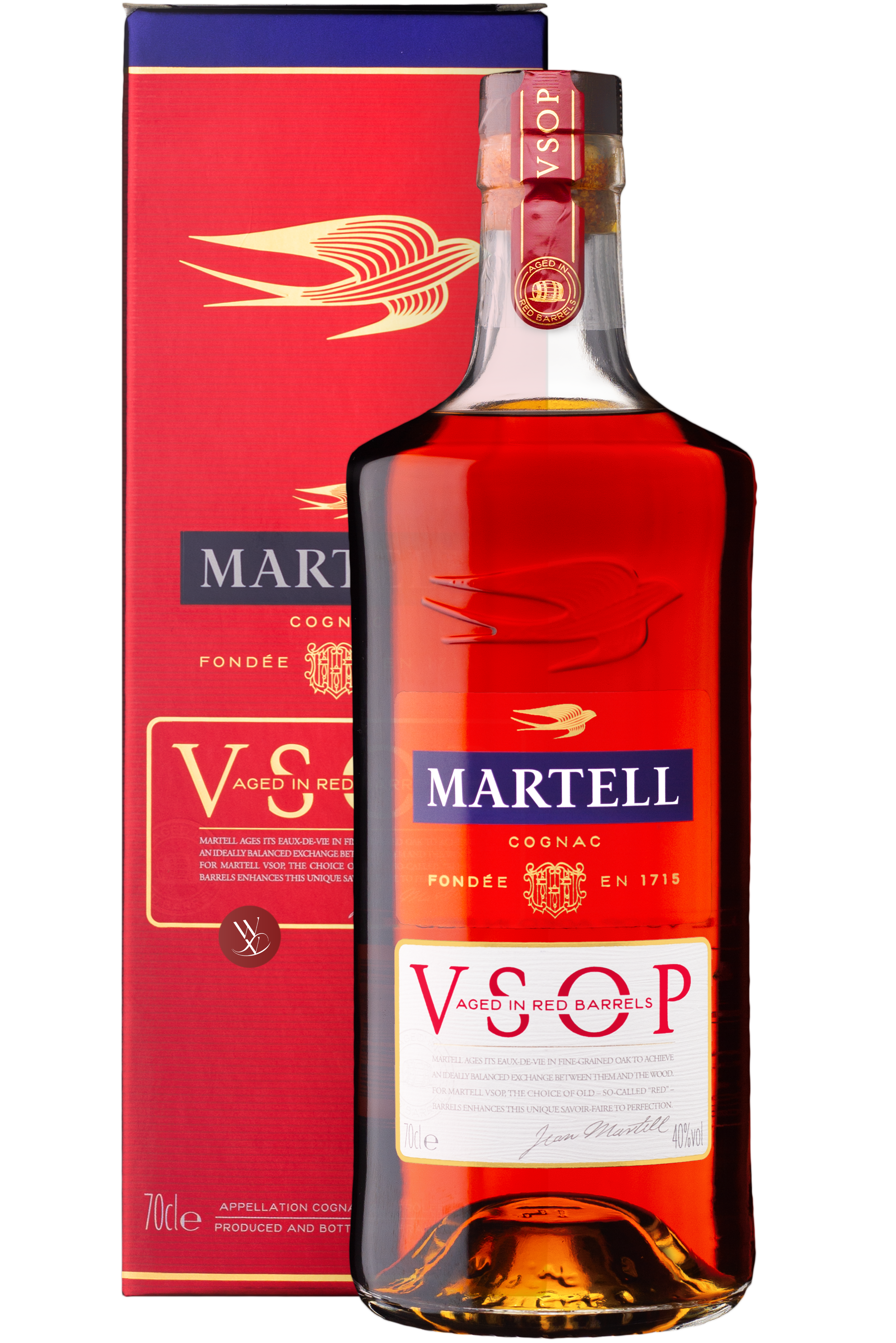 Martell VSOP Cognac in roten Fässern gereift